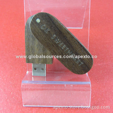 USB Flash Drive, Made of Wood, with 4/8GB Capacity, Customized Logos Accepted